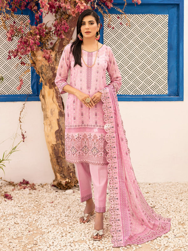 Dilkash Vol 3 By MTF Printed Chikankari Embroidered Lawn 03 Pcs Unstitched Suit D05 - Summer Collection
