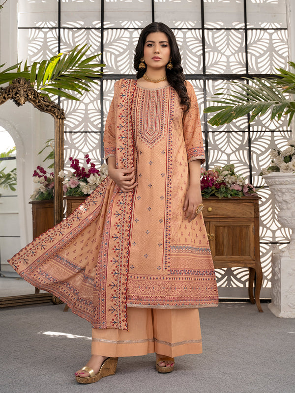 Virsa Digital Printed Embroidered Lawn With Chikankari 03 Pcs Unstitched Suit D01-Winter Collection
