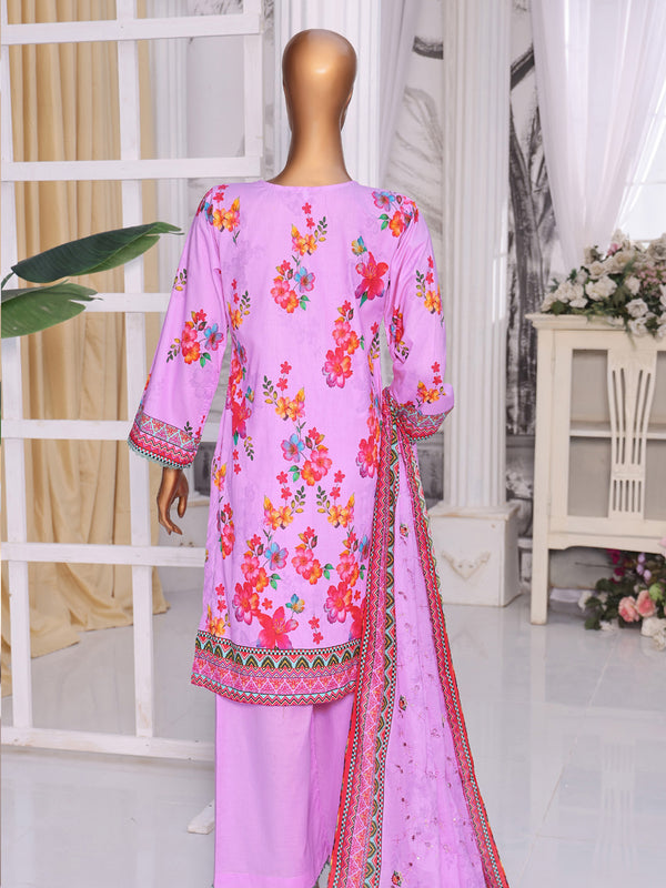 Gulabo By MTF Digital Printed Embroidered Super Fine Pima Cotton Collection | Unstitched Suit D01