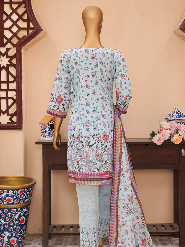 Zeenat By MTF Digital Printed Bana Dora Lawn | Unstitched Suit D01