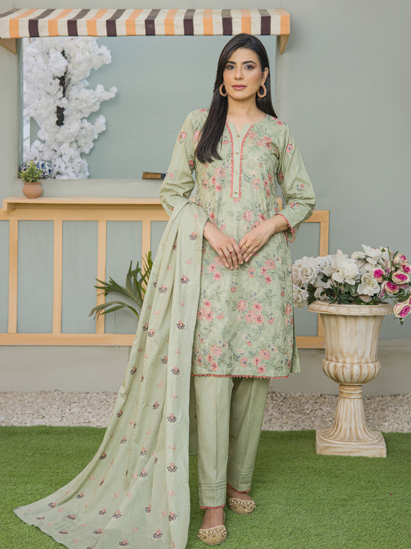 Ossm By MTF Dyed Doria Heavy Embroidered Cotton Collection | Unstitched Suit D01