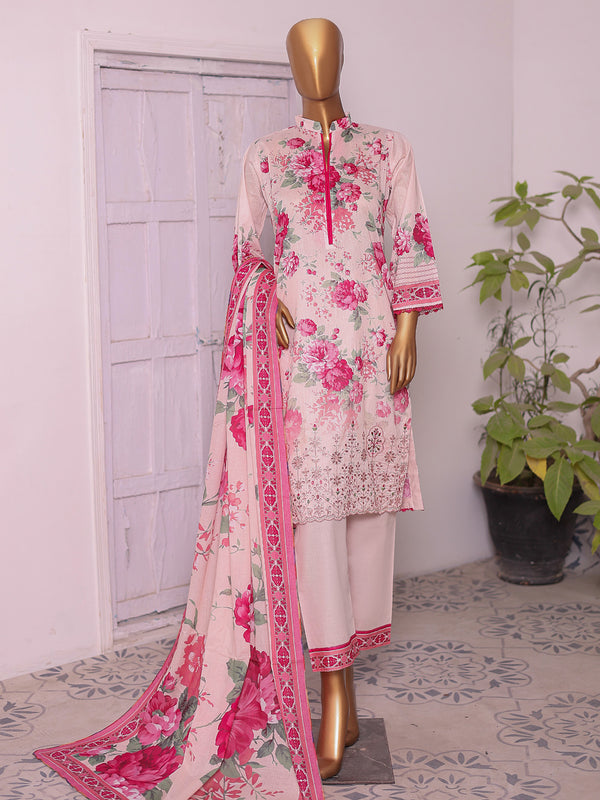 Jasmine Vol # 2 By MTF Digital Printed Embroidered Chikankari Lawn | Unstitched Suit D01