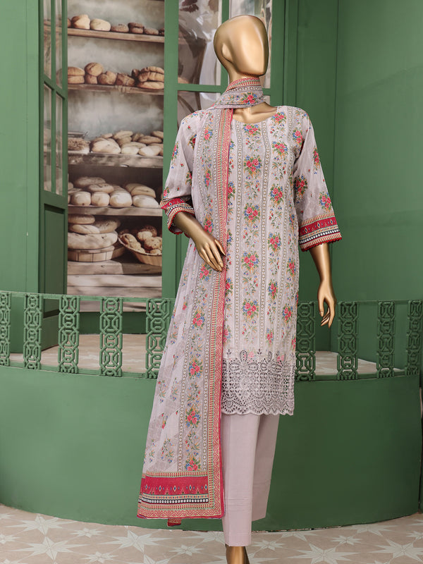 Vivari -Vol # 2 By MTF Digital Printed Doria Chikankari Lawn | Unstitched Suit D01