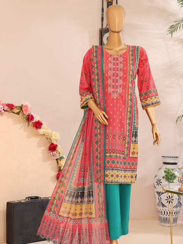 Femi vol 2 By MTF Digital Printed Embroidered Lawn | Unstitched Suit D01