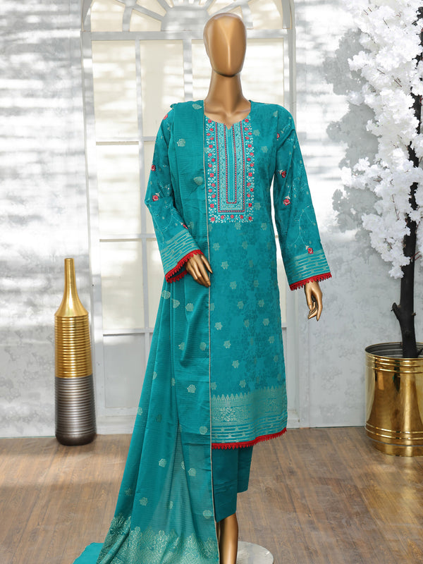 Muskan v2 By MTF Dyed Embroidered Jacquard Lawn Collection | Unstitched Suit D02