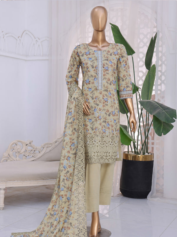 Samira vol 2 By MTF Digital Printed Chikankari Embroidered Lawn | Unstitched Suit D02