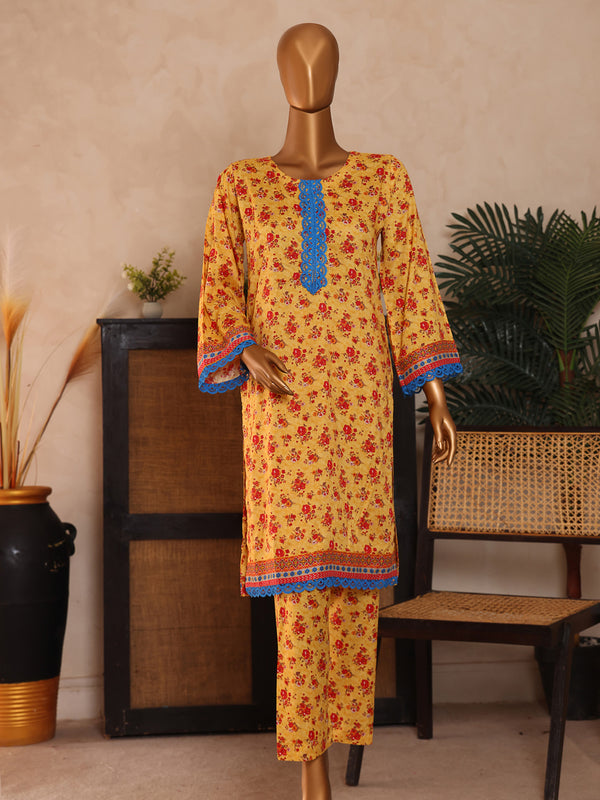 Tamanna By MTF Digital Printed Viscose Lilen Allover 2 Piece | Unstitched Suit D02
