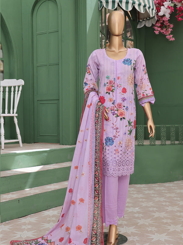 Vivari -Vol # 2 By MTF Digital Printed Doria Chikankari Lawn | Unstitched Suit D03