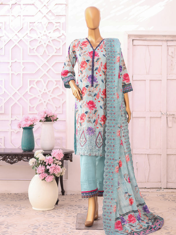 Fasana Vol # 2 By MTF Digital Printed Embroidered Khaddar Slub | Unstitched Suit D03