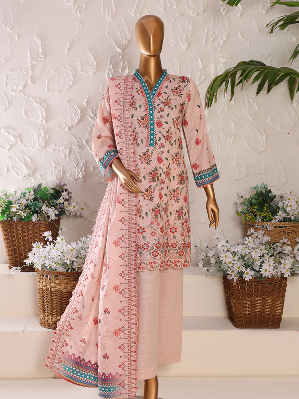 Rang-e-Meraas By MTF Digital Printed Embroidered Slub Khaddar Collection | Unstitched Suit D03
