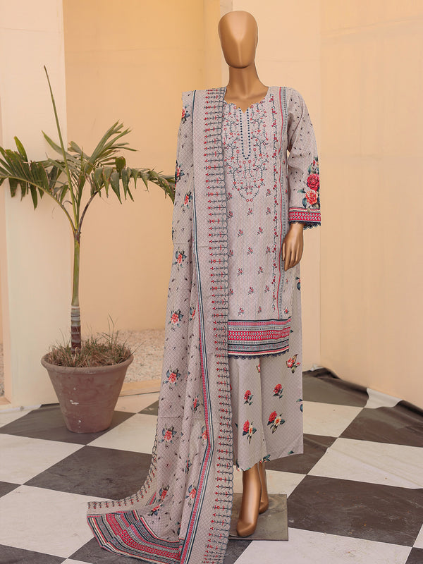 Karizma By MTF Digital Printed Doria Lawn Embroidered | Unstitched Suit D03