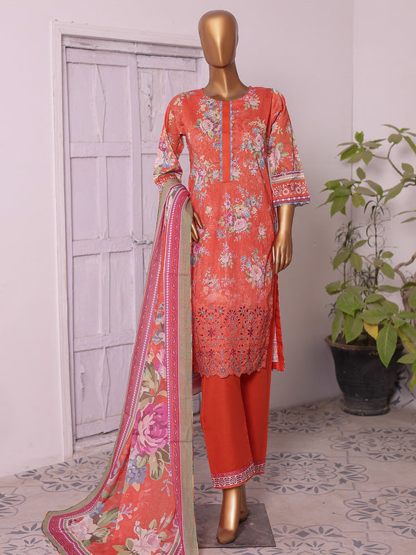 Jasmine Vol # 2 By MTF Digital Printed Embroidered Chikankari Lawn | Unstitched Suit D03