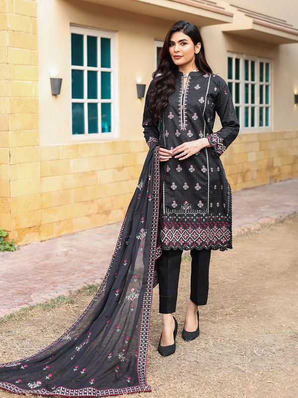 Kavya Volume 2 Fancy By MTF Embroidered Cotton 03 Pcs Unstitched Suit D04 - Winter Collection