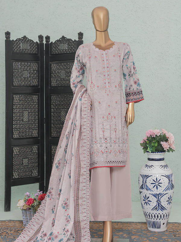 Sangam By MTF Digital Printed Heavy Embroidered Lawn | Unstitched Suit D04