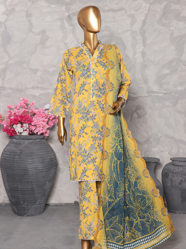 Shaili By MTF Digital Printed Cotton Collection | Unstitched Suit D04