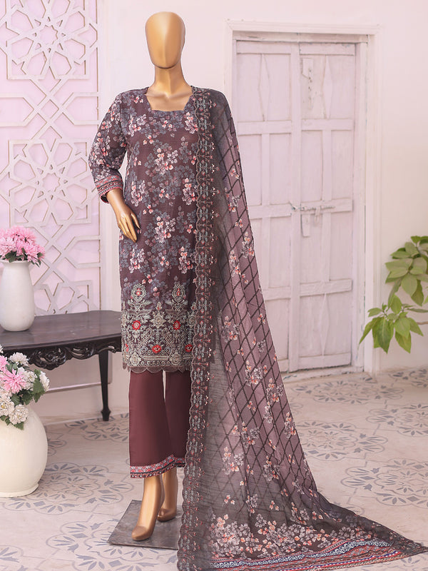 Fasana Vol # 2 By MTF Digital Printed Embroidered Khaddar Slub | Unstitched Suit D04