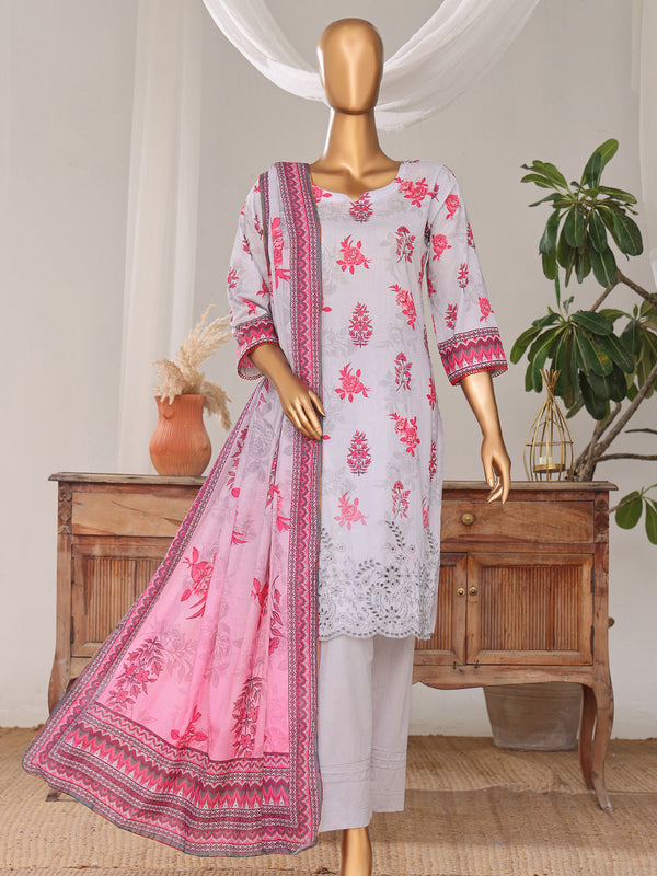 Rivage By MTF Digital Printed Embroidered Lawn | Unstitched Suit D04
