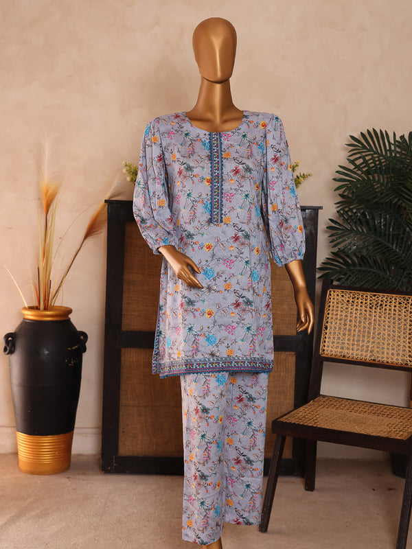 Tamanna By MTF Digital Printed Viscose Lilen Allover 2 Piece | Unstitched Suit D04