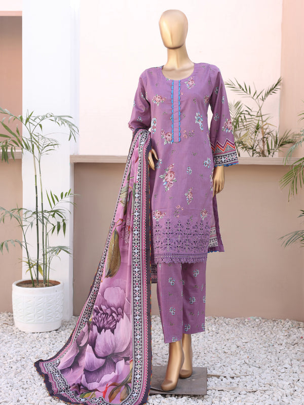 Remola By Ruqayyahs Digital Printed Chikankari Embroidered Lawn | Unstitched Suit D04