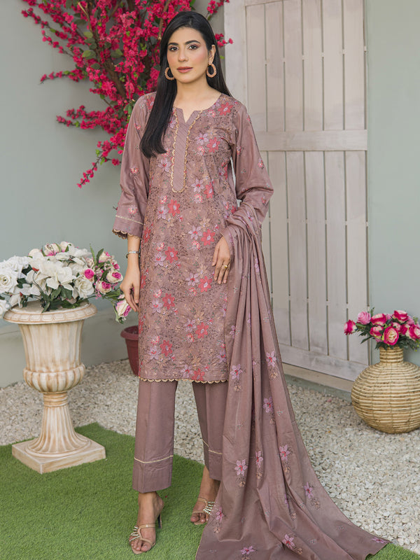Ossm By MTF Dyed Doria Heavy Embroidered Cotton Collection | Unstitched Suit D04