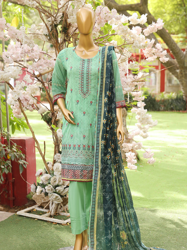 Amira Vol-2 By MTF Digital Printed Embroidered Lawn | Unstitched Suit D04