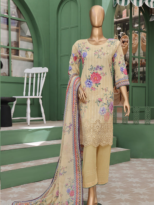 Vivari -Vol # 2 By MTF Digital Printed Doria Chikankari Lawn | Unstitched Suit D04