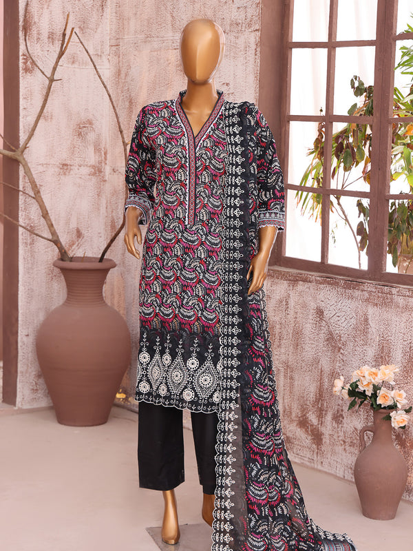 Lashkara By MTF Digital Printed Embroidered Chikankari Doria Lawn | Unstitched Suit D04