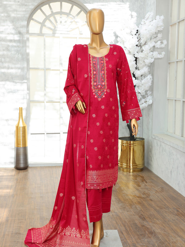 Muskan v2 By MTF Dyed Embroidered Jacquard Lawn Collection | Unstitched Suit D04