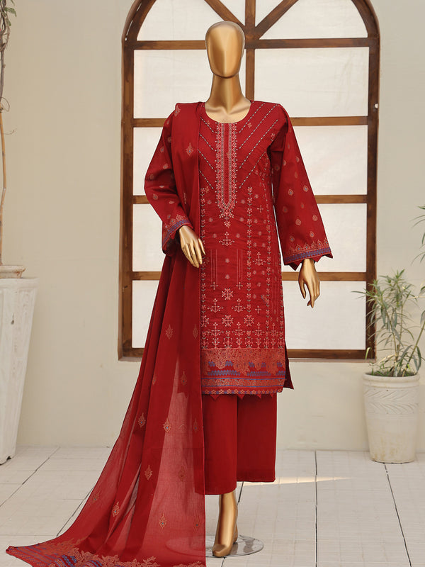 Afsanay By MTF Dyed Jacquard Heavy Embroidered Baroshia Cotton Collection | Unstitched Suit D04