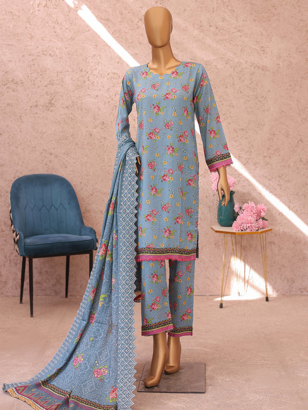 Mausam By MTF Digital Printed Lilen | Unstitched Suit D05