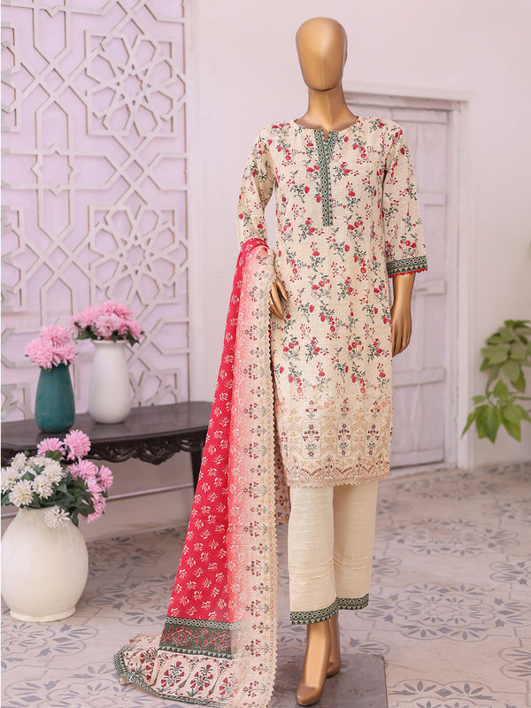 Fasana Vol # 2 By MTF Digital Printed Embroidered Khaddar Slub | Unstitched Suit D05