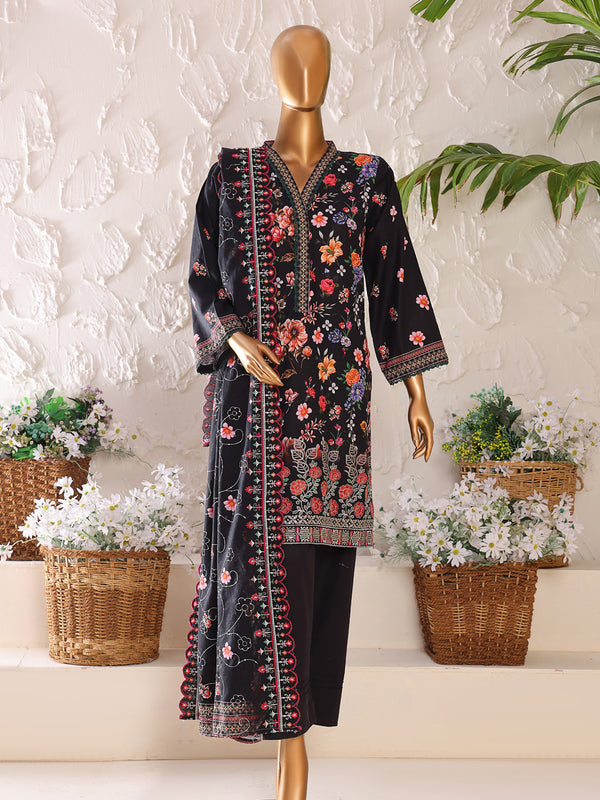 Rang-e-Meraas By MTF Digital Printed Embroidered Slub Khaddar Collection | Unstitched Suit D05