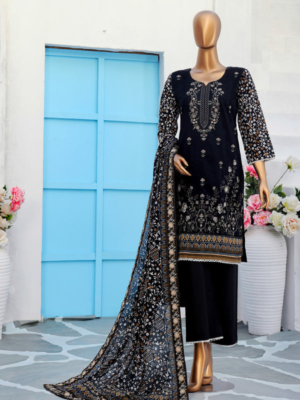 Safira By MTF Digital Printed Heavy Embroidered Doria Cotton Collection | Unstitched Suit D05