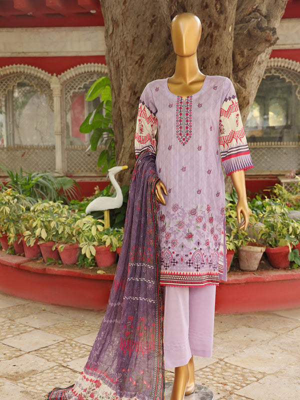 Amira Vol-2 By MTF Digital Printed Embroidered Lawn | Unstitched Suit D05