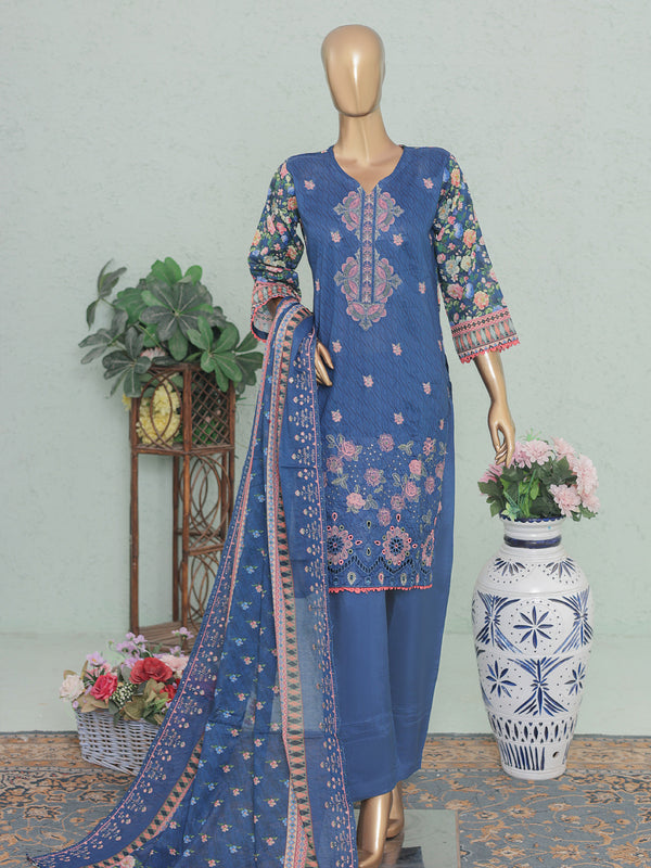 Sangam By MTF Digital Printed Heavy Embroidered Lawn | Unstitched Suit D05