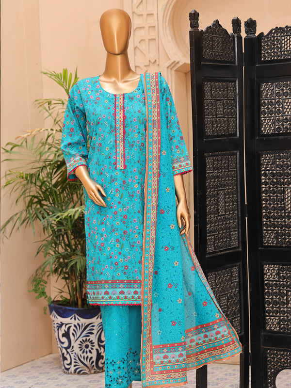 Zeenat By MTF Digital Printed Bana Dora Lawn | Unstitched Suit D05
