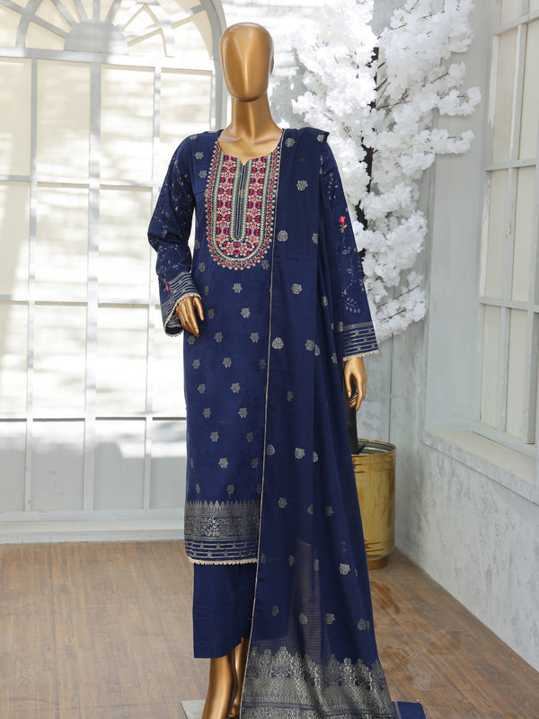 Muskan v2 By MTF Dyed Embroidered Jacquard Lawn Collection | Unstitched Suit D05