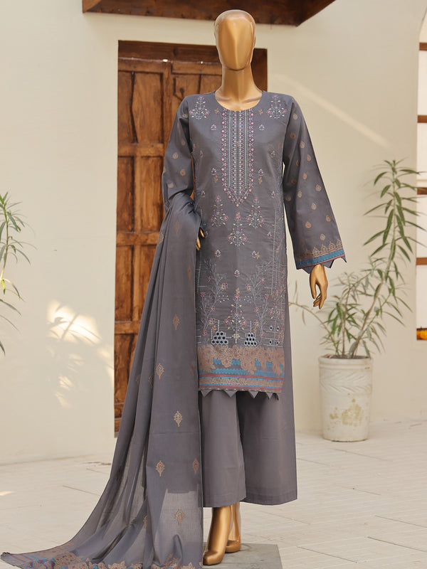 Afsanay By MTF Dyed Jacquard Heavy Embroidered Baroshia Cotton Collection | Unstitched Suit D05