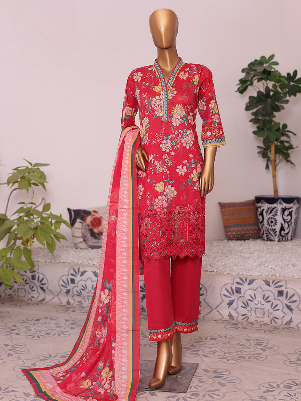 Jasmine Vol # 2 By MTF Digital Printed Embroidered Chikankari Lawn | Unstitched Suit D05