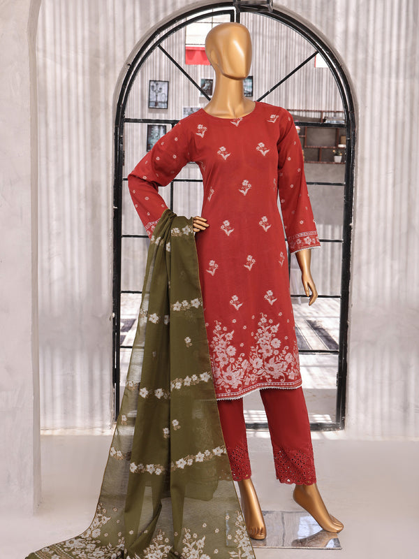 Sunflora By MTF Dyed Bana Dora Jacquard Lawn | Unstitched Suit D05
