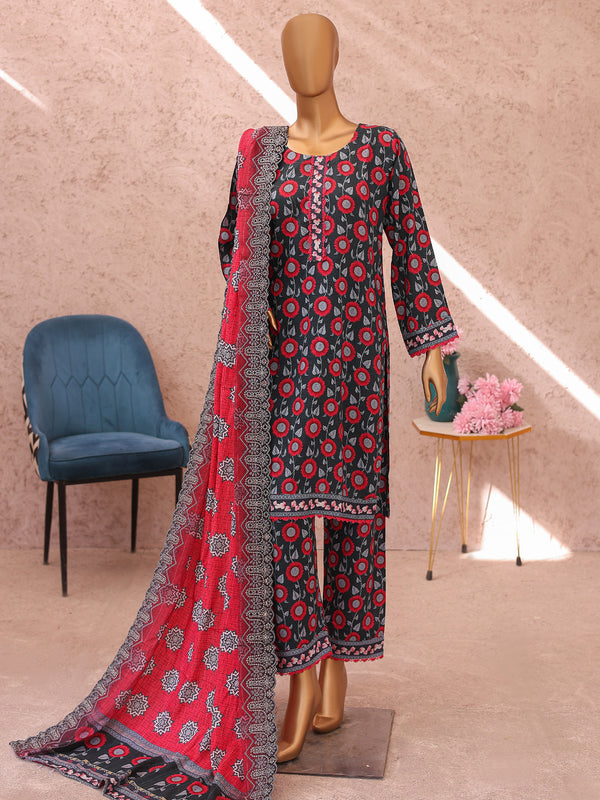 Mausam By MTF Digital Printed Lilen | Unstitched Suit D06