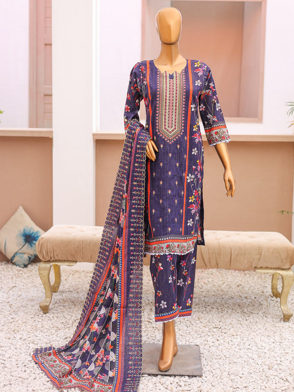 Sunehri By Ruqayyahs Digital Printed LAWN Embroidered | Unstitched Suit D06