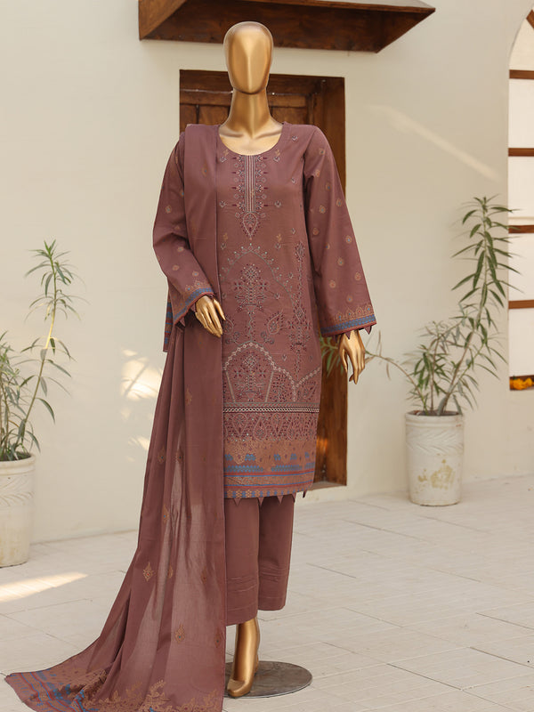 Afsanay By MTF Dyed Jacquard Heavy Embroidered Baroshia Cotton Collection | Unstitched Suit D06