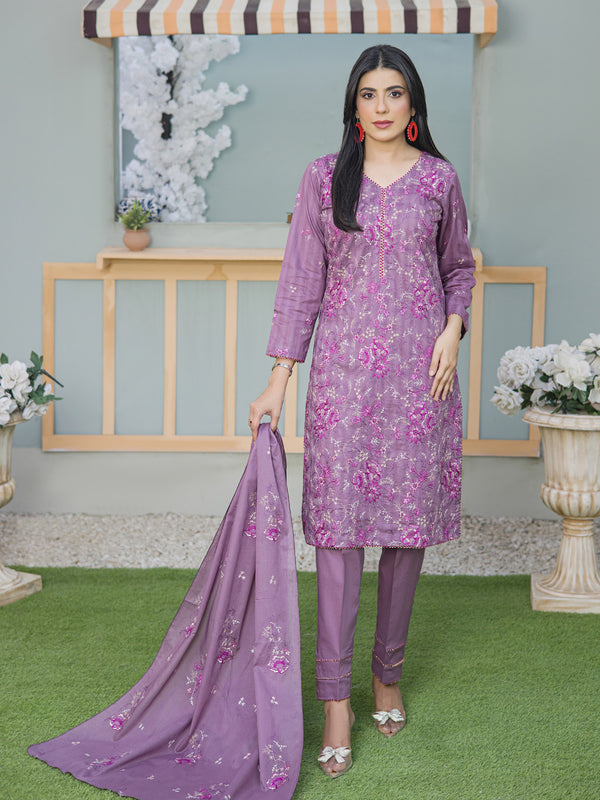 Ossm By MTF Dyed Doria Heavy Embroidered Cotton Collection | Unstitched Suit D06