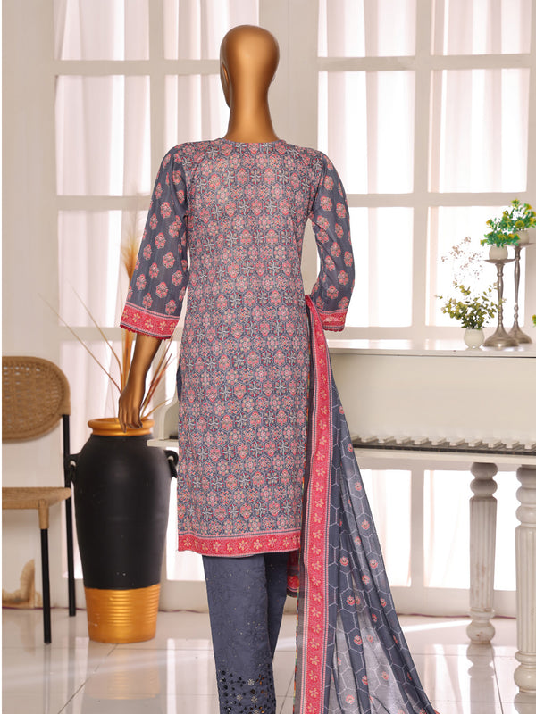 Feeha By MTF Digital Printed Doria Embroidered Lawn Collection | Unstitched Suit D06