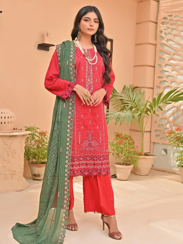 Dreamy Desire By MTF Embroidered Lawn 03 Pcs Unstitched Suit D06 - Summer Collection