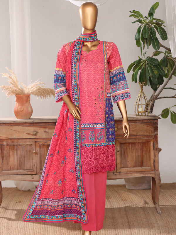 Rivage By MTF Digital Printed Embroidered Lawn | Unstitched Suit D06