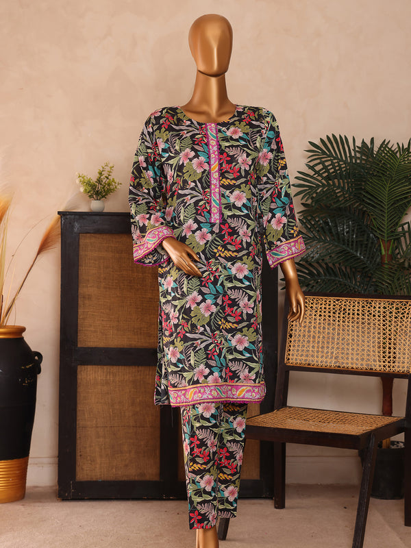 Tamanna By MTF Digital Printed Viscose Lilen Allover 2 Piece | Unstitched Suit D06
