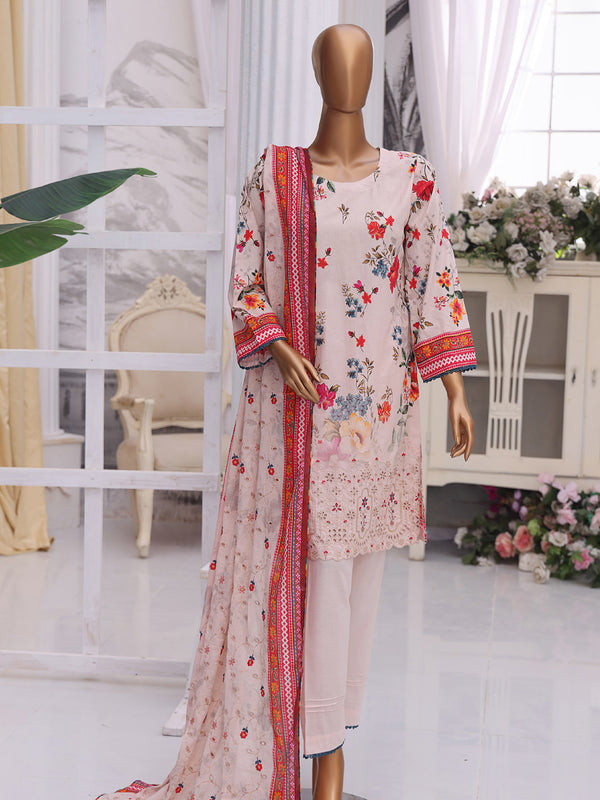 Gulabo By MTF Digital Printed Embroidered Super Fine Pima Cotton Collection | Unstitched Suit D06