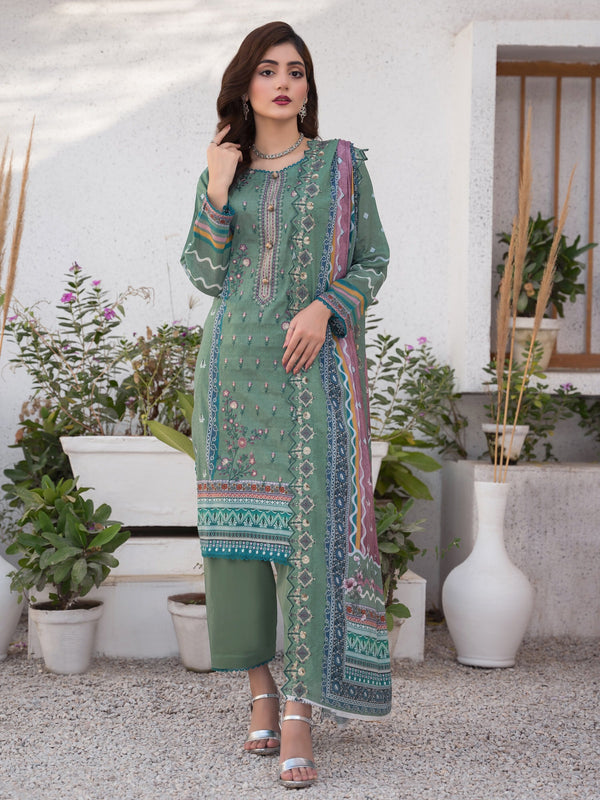 Being You By MTF Embroidered Cambric 03 Pcs Unstitched Suit D03 - Winter Collection